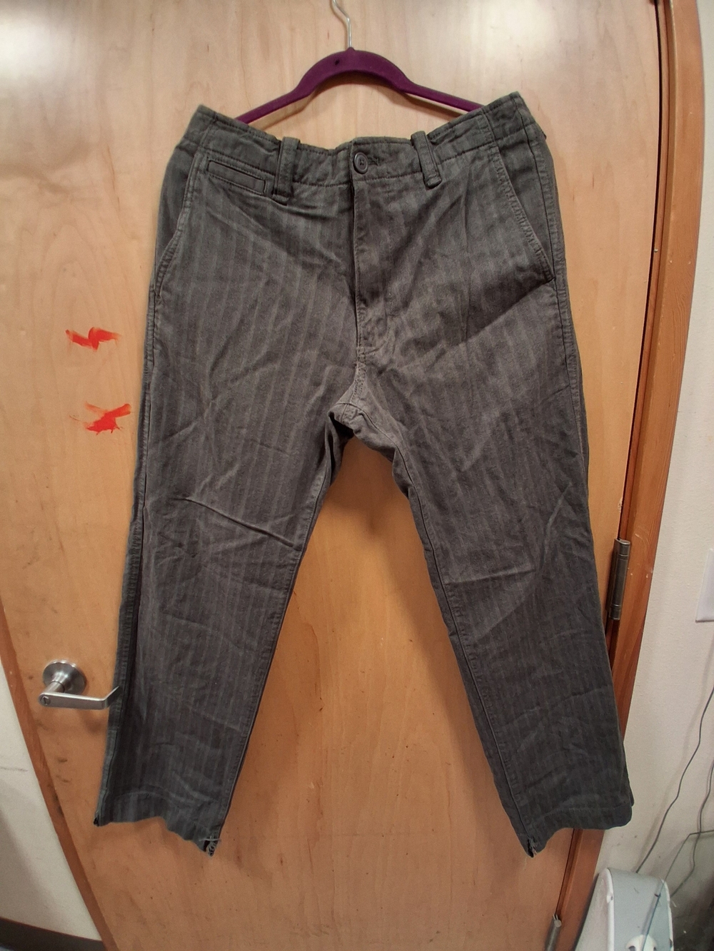 GAP Men's Gray Pinstripe Chinos